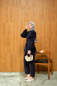 Kol Tünelli Beli Kemerli Takım Lacivert