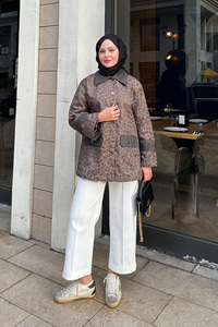 Kolları Apoletli Trenç Leopar