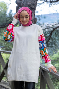 Uygun Fiyatlı KOLLARI ETNIK DESEN TUNK BEYAZ | Loccomoda.com 