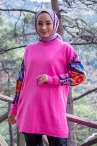 Uygun Fiyatlı KOLLARI ETNIK DESEN TUNK PEMBE | Loccomoda.com 