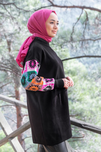 Uygun Fiyatlı KOLLARI ETNIK DESEN TUNK SIYAH | Loccomoda.com 