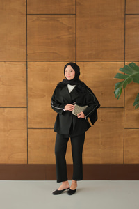 Kolları Fermuar Detay Takım Siyah