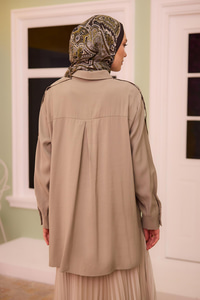 Kolu Apolet Detaylı Gömlek Yeşil