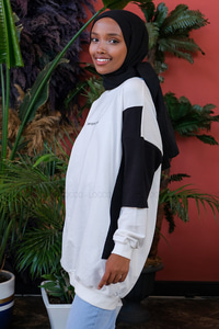 Uygun Fiyatlı KOLU BASKILI SWEAT SIYAH | Loccomoda.com 