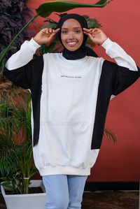 Uygun Fiyatlı KOLU BASKILI SWEAT SIYAH | Loccomoda.com 