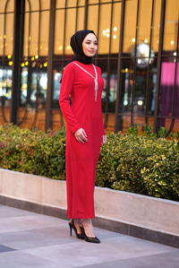 Uygun Fiyatlı KOLYE DETAY ABIYE KIRMIZI | Loccomoda.com 