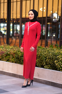 Uygun Fiyatlı KOLYE DETAY ABIYE KIRMIZI | Loccomoda.com 