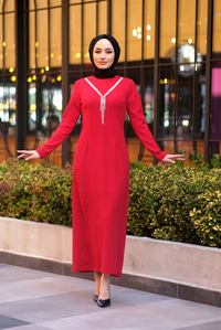 Uygun Fiyatlı KOLYE DETAY ABIYE KIRMIZI | Loccomoda.com 