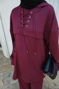 Kordonlu Takım Bordo