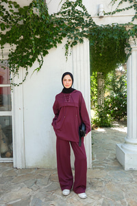 Kordonlu Takım Bordo