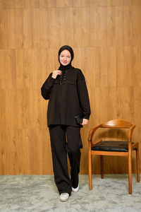 Kordonlu Takım Siyah