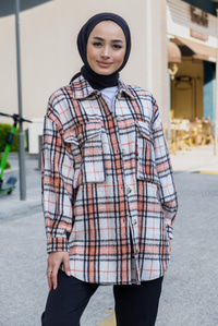 Uygun Fiyatlı KORUKLU CEPLI SALAS GOMLEK TURUNCU | Loccomoda.com 