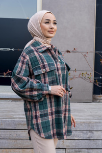 Uygun Fiyatlı KORUKLU CEPLI SALAS GOMLEK YESIL | Loccomoda.com 