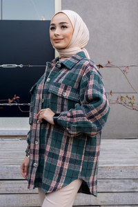 Uygun Fiyatlı KORUKLU CEPLI SALAS GOMLEK YESIL | Loccomoda.com 