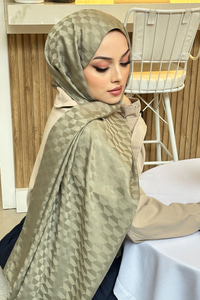 Koza Desen Jakar Şal  Açık Yeşil
