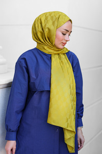 Koza Desen Jakar Şal Yağ Yeşil