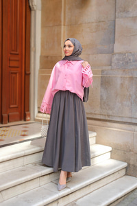 Krışık Kloş Etek Antrasit