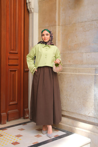 Krışık Kloş Etek Kahverengi