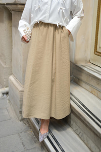 Krışık Kloş Etek Küf Yeşil