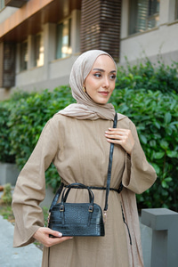 Krokanlı Çanta Siyah