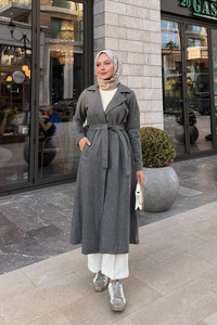 Kruvaze Kaşe Trenç Antrasit