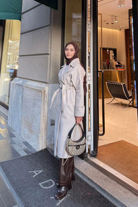 Kruvaze Yaka Kaşe Kaban Taş