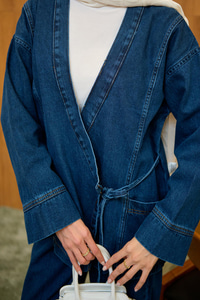 Kruvaze Yaka Takım Açık Mavi