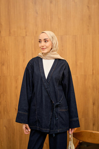 Kruvaze Yaka Takım Lacivert