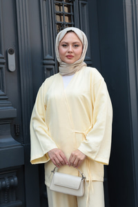 Kruvaze Yaka Takım Sarı