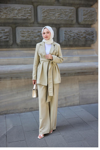 Kruvaze Yaka Takım Yeşil