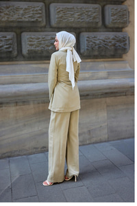 Kruvaze Yaka Takım Yeşil