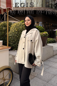 Kruvaze Yaka Trenç Taş