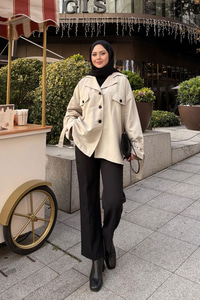 Kruvaze Yaka Trenç Taş