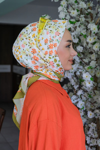 Uygun Fiyatlı KUCUK PAPATYA DESEN ESARP  | Loccomoda.com 