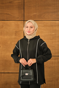 Kup Detay Biyeli Takım Siyah