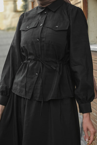 Kupra Tüneli Etekli Takım Siyah