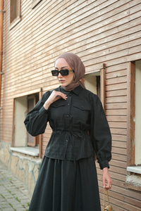 Kupra Tüneli Etekli Takım Siyah