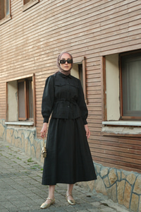 Kupra Tüneli Etekli Takım Siyah