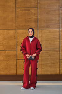 Kurdale Detaylı Takım Bordo