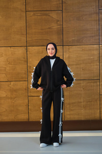 Kurdale Detaylı Takım Siyah