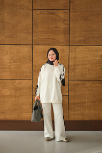 Kurdele Detay İkili Takım Beyaz