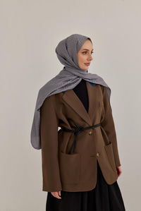 Lap Desen Şal duman gri