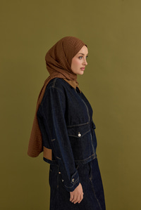 Lap Desen Şal Kahverengi