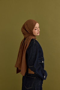 Lap Desen Şal Kahverengi