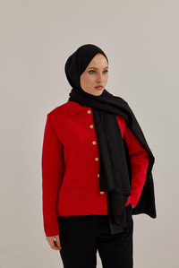 Lap Desen Şal Siyah