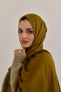 Lap Desen Şal Yağ Yeşil