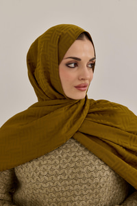 Lap Desen Şal Yağ Yeşil