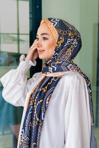 Uygun Fiyatlı LEOPAR ZINCIR DESEN SAL TURUNCU | Loccomoda.com 