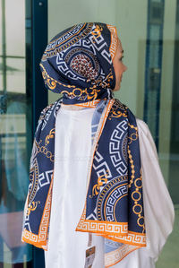 Uygun Fiyatlı LEOPAR ZINCIR DESEN SAL TURUNCU | Loccomoda.com 