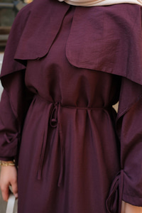 Lovise Rüzgarlık Elbise Bordo